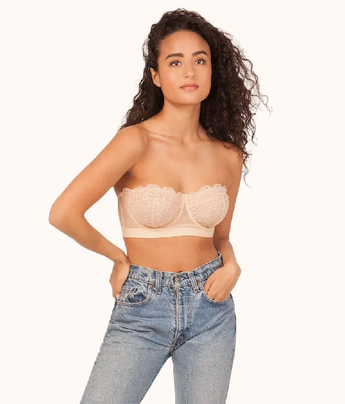 The Lace Strapless: Toasted Almond