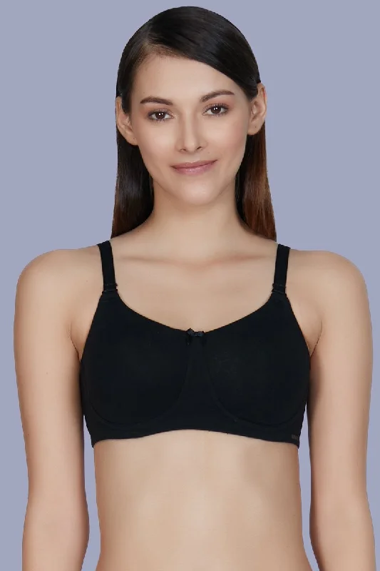 Essential Comfort Non-Padded Non-Wired Bra - Black