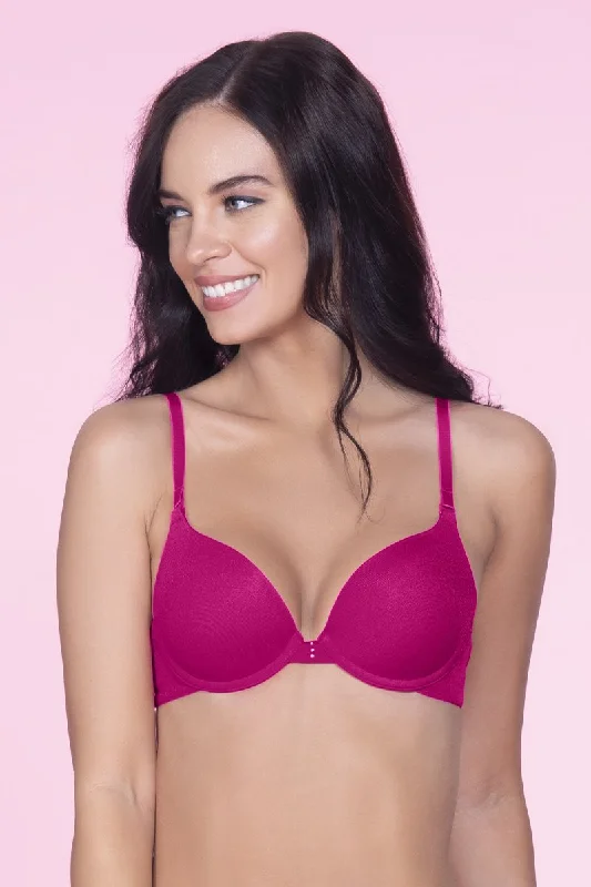 Perfect Lift Padded Wired Demi Bra - Cerise