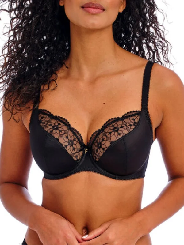 Hallie Plunge Bra - Black