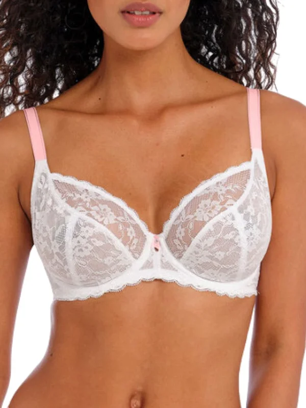 Offbeat Plunge Bra - White