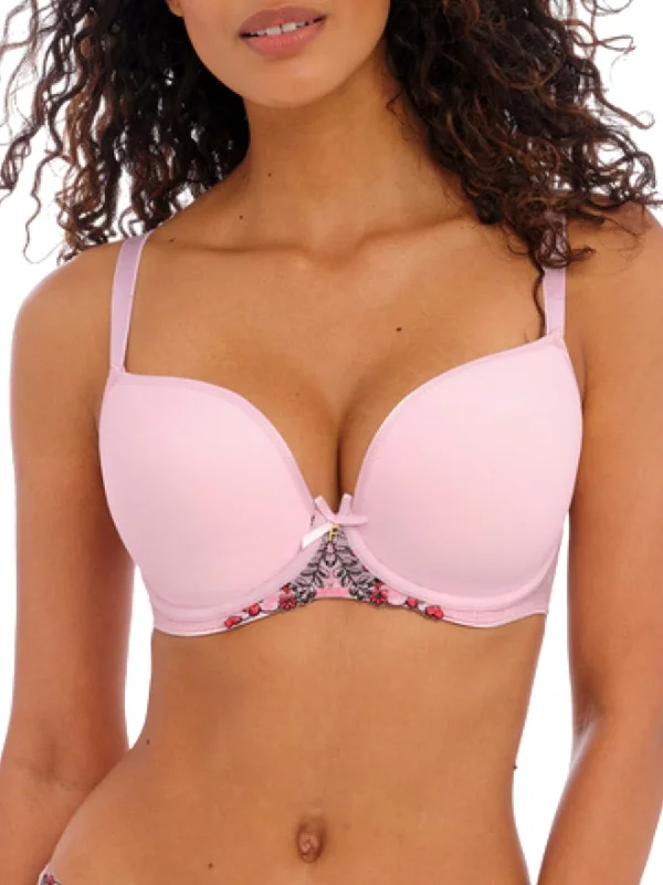 Show-off Moulded Plunge T-Shirt Bra - Macaron