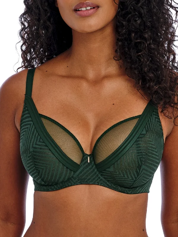 Tailored High Apex Plunge Bra - Deep Emerald