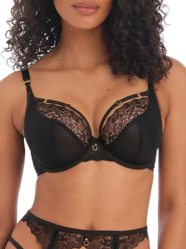 Temptress Plunge Bra - Black