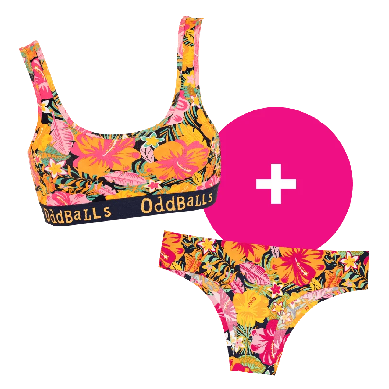 Hibiscus - Women's Bralette and Seamless Brazilian Bundle