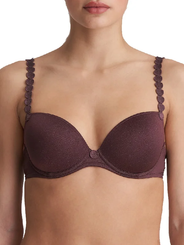 Tom Padded Plunge Bra - Aubergine