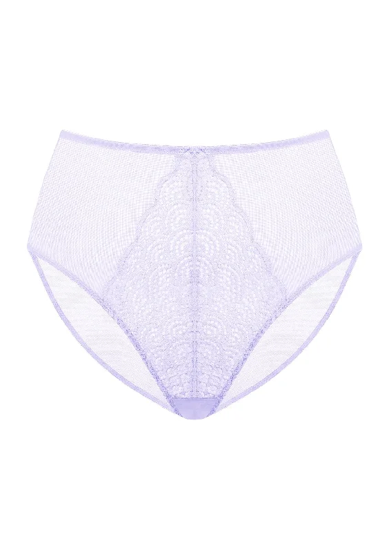 Mermaid High-Rise Light Purple Lace Brief Underwear