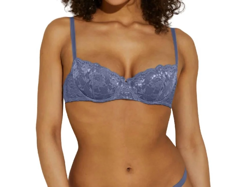 Never Say Never Pushie Push-Up Bra In Luzerne Blue