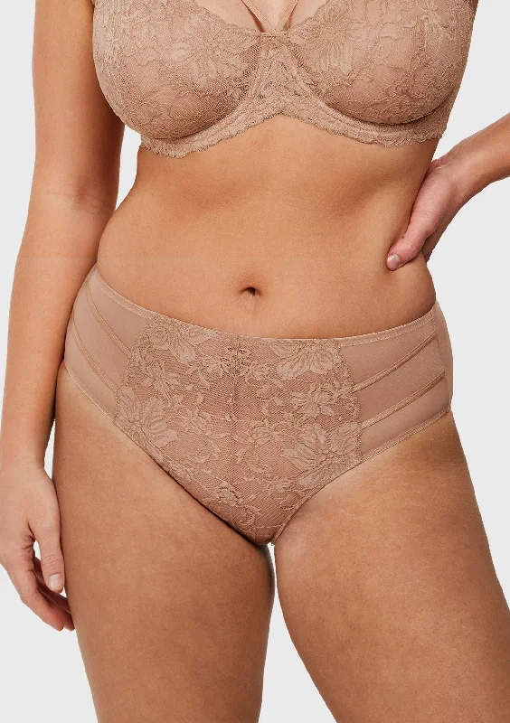 Pretty In Petals High-Rise Rosy Blush Lace Brief Underwear