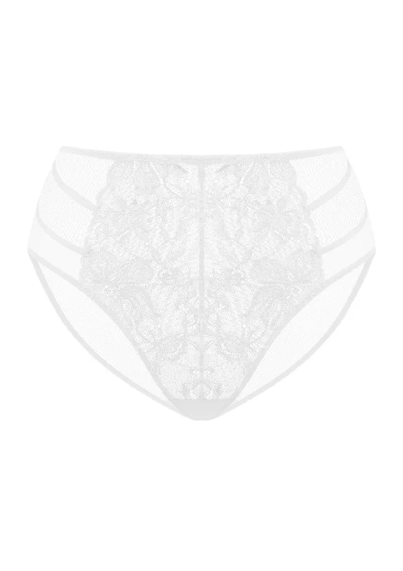 Pretty In Petals White High-Rise Lace Brief Underwear