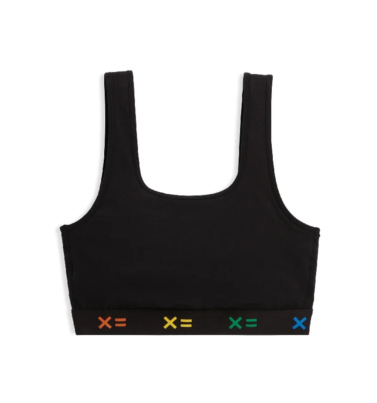 Straight Up Soft Bra - Black X= Rainbow