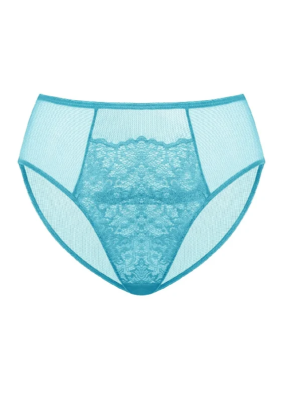 Sunflower High-Rise Horizon Blue Lace Brief Underwear